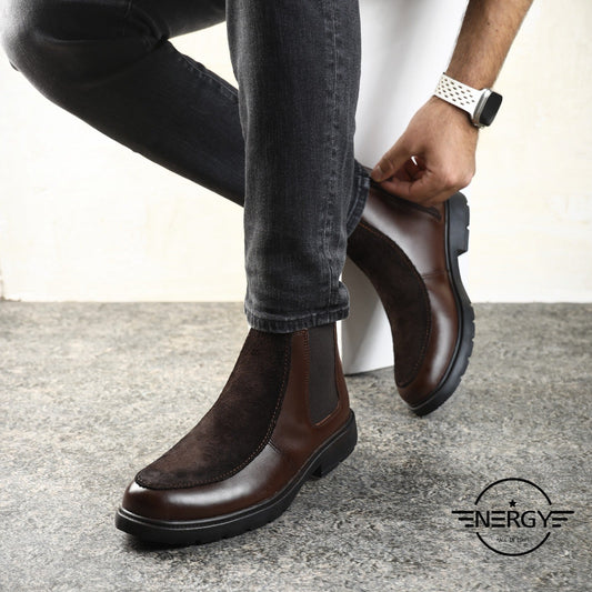 Vsهاف بوت جلد طبيعي